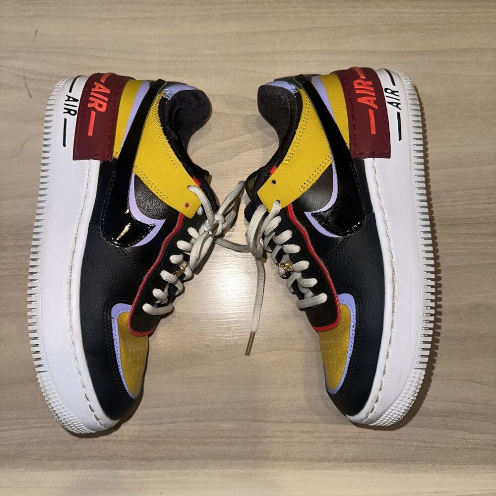 Nike Air Force 1 Low Sisterhood Shadow Dark Sulfur Platform Sneakers 6.5 - Picture 2 of 10